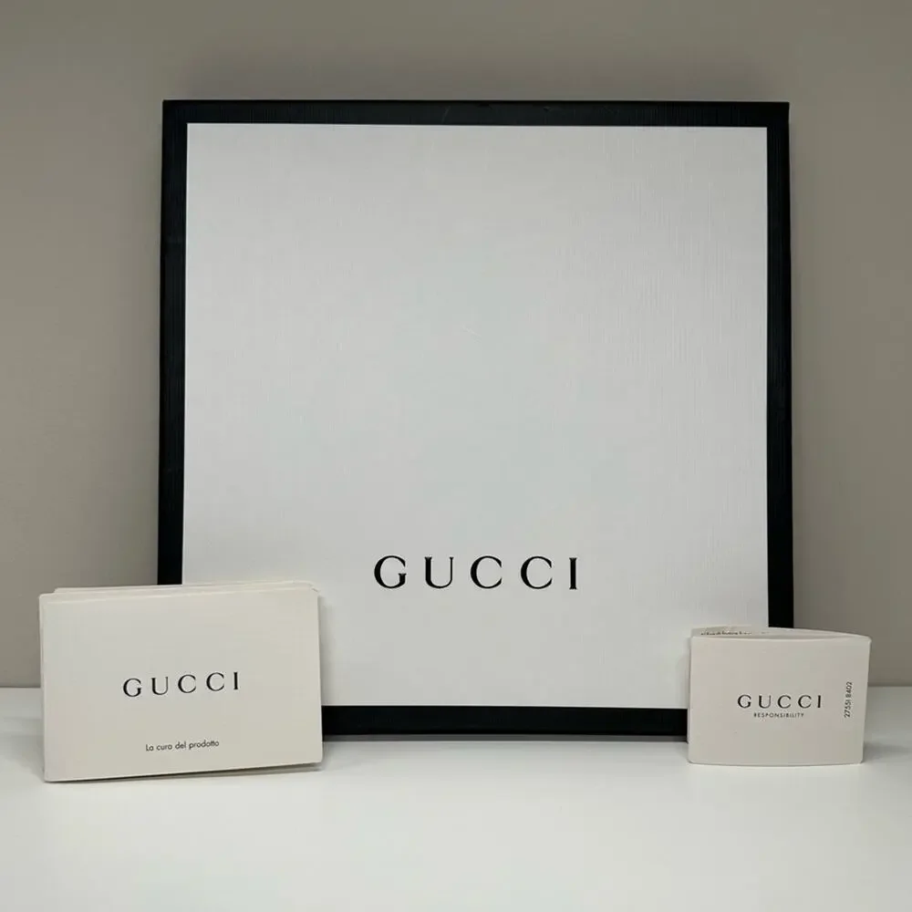 Gucci | Square Flat Gift Box | Black/White | L0.75 x W9.75 x H9.75 inch